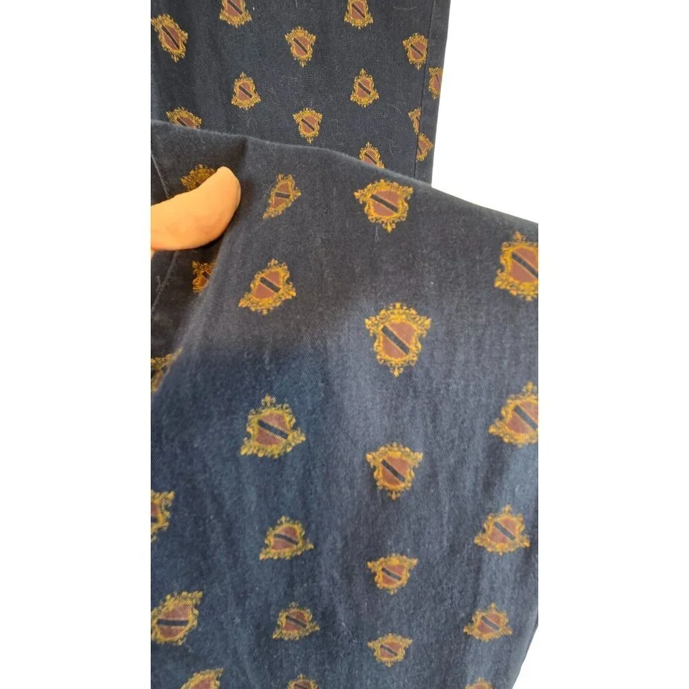 Charter Club Lexington Straight Leg Jeans 6 Navy Blue Preppy Family Crest Ankle